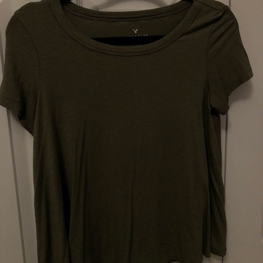 army green t-shirt